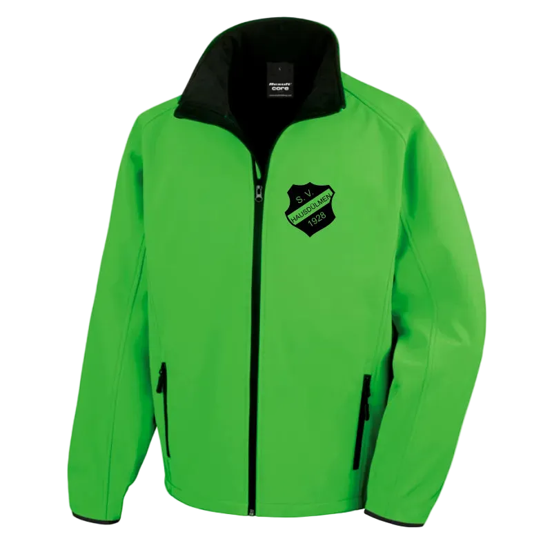 BIGTIME Grün-Weiß Hausdülmen - Herren Windbreaker / Softshelljacke gruen Front #farbe_gruen