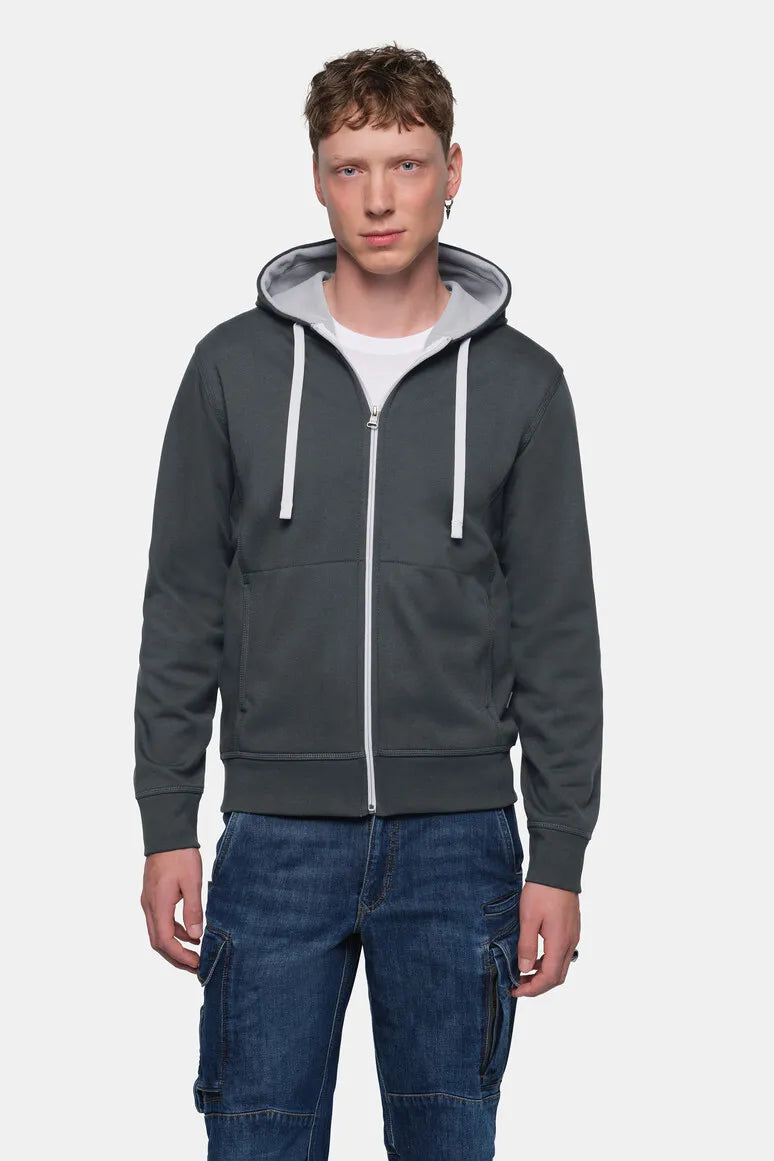 Hakro Kapuzenjacke Bonded ECO Herren anthrazit-silber Lifestyle