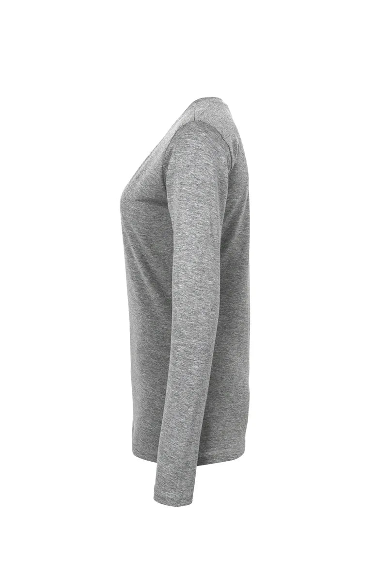 Hakro Longsleeve Classic Damen grau-meliert Seite