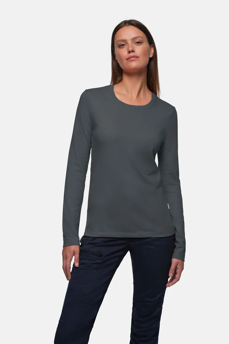 Hakro Longsleeve MIKRALINAR Damen anthrazit Lifestyle