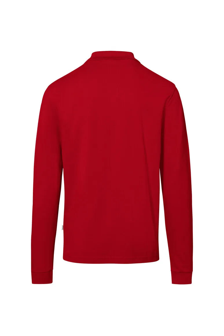 Hakro Pocket-Longsleeve-Poloshirt MIKRALINAR ECO Unisex rot Rücken