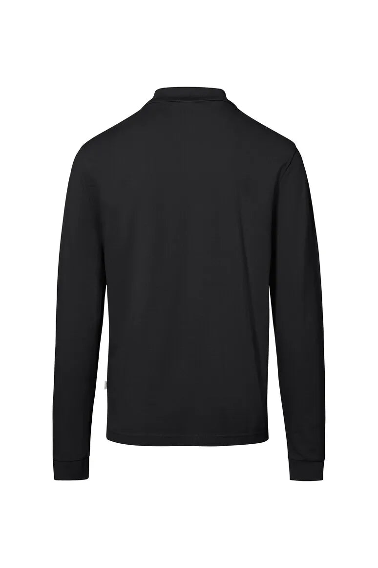 Hakro Pocket-Longsleeve-Poloshirt MIKRALINAR ECO Unisex schwarz Rücken