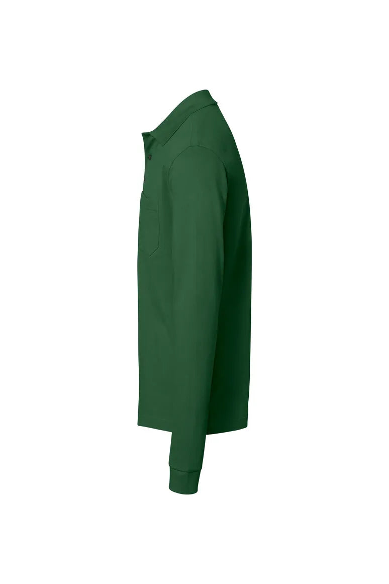 Hakro Pocket-Longsleeve-Poloshirt MIKRALINAR ECO Unisex tanne Seite