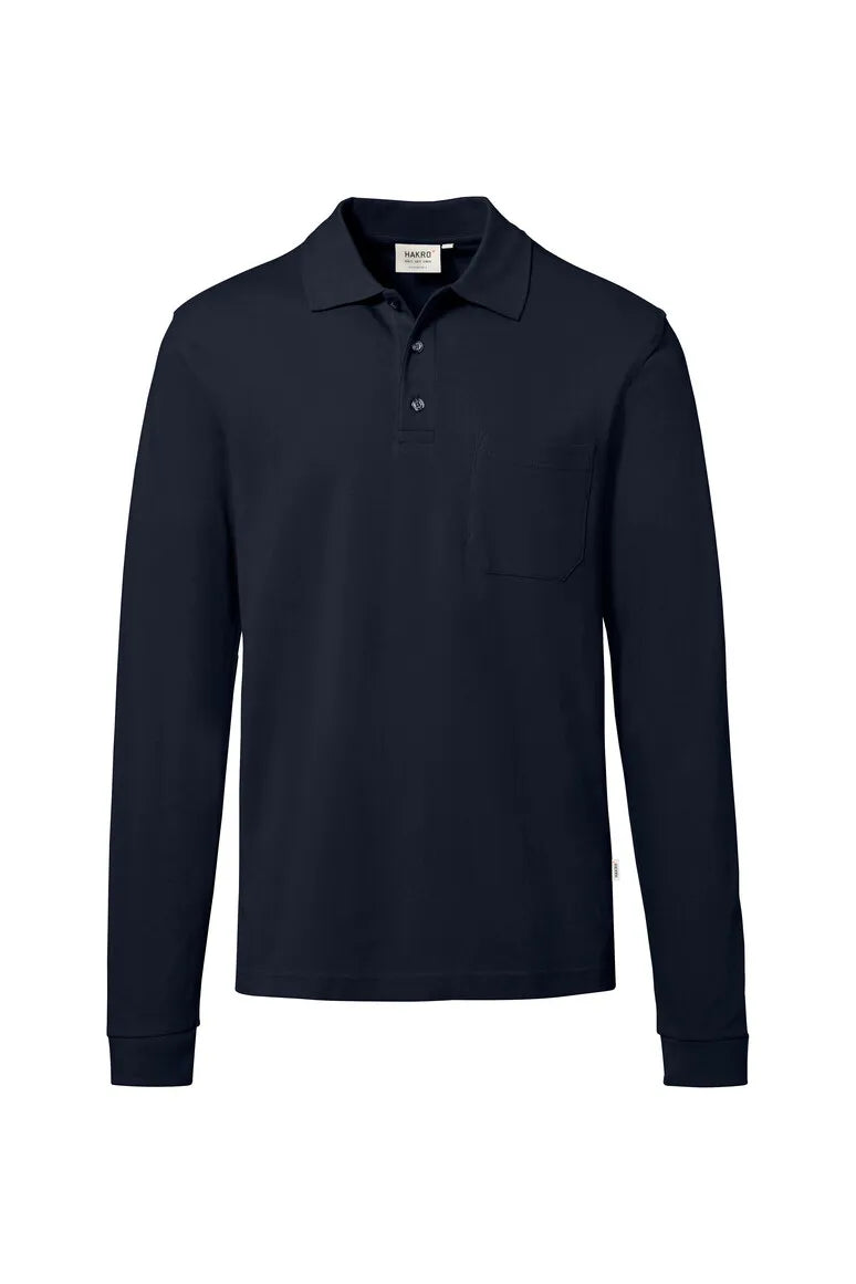 Hakro Pocket-Longsleeve-Poloshirt MIKRALINAR ECO Unisex tinte Front