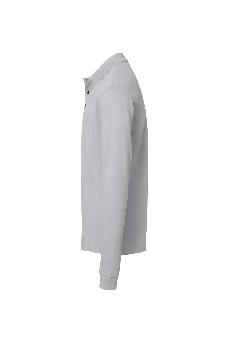 Hakro Pocket-Longsleeve-Poloshirt MIKRALINAR ECO Unisex titan Seite