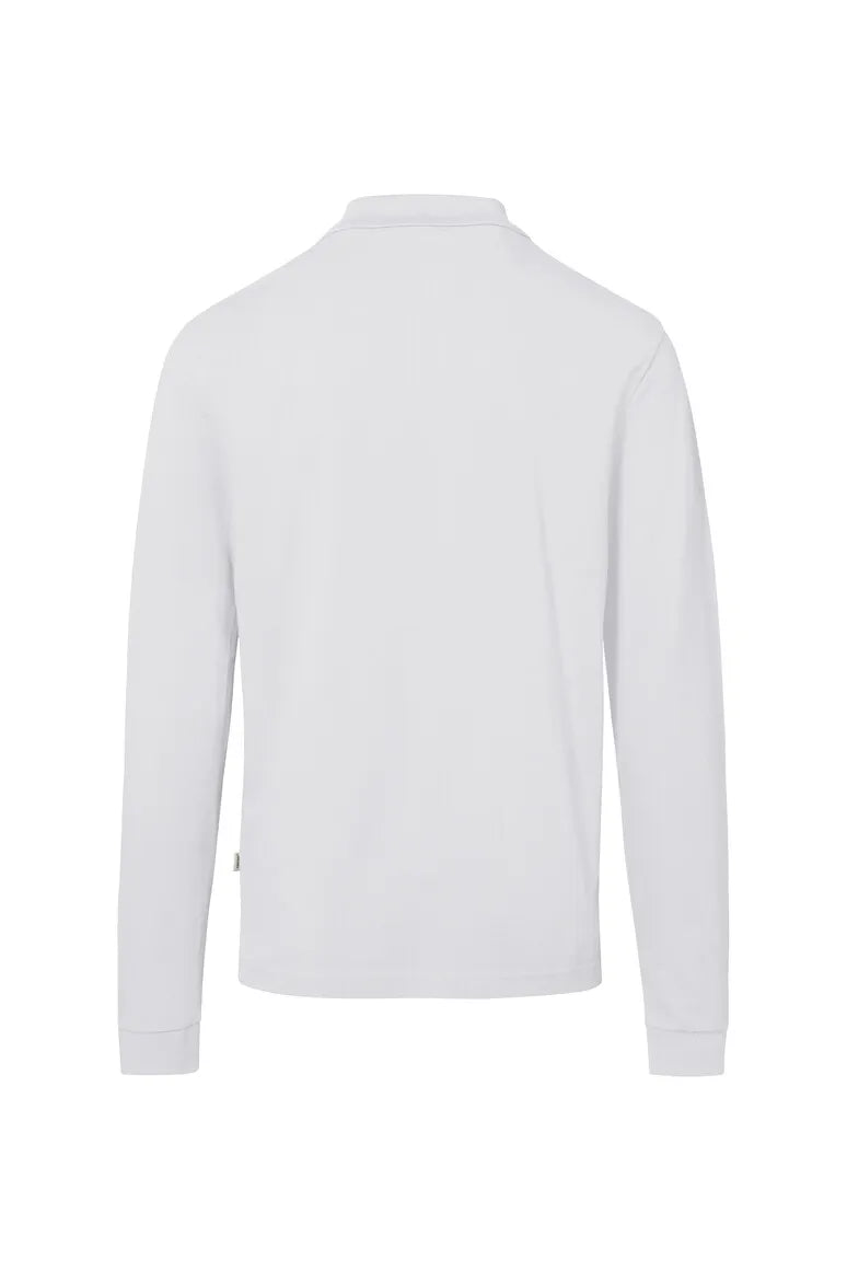 Hakro Pocket-Longsleeve-Poloshirt MIKRALINAR ECO Unisex weiss Rücken