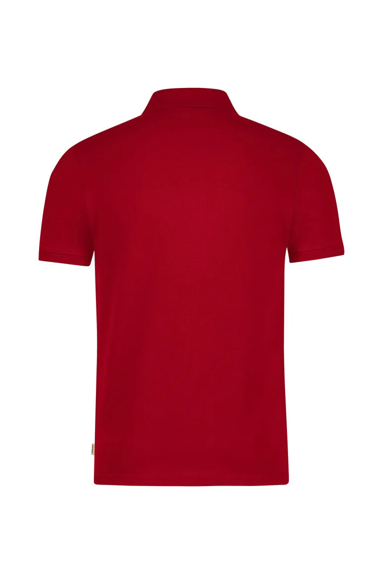 Hakro Poloshirt Bio-Baumwolle Herren rot Rücken