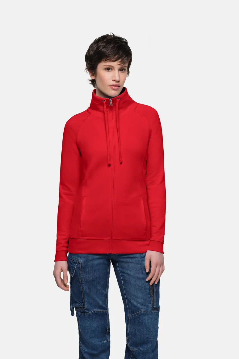Hakro Sweatjacke Premium Damen rot Lifestyle