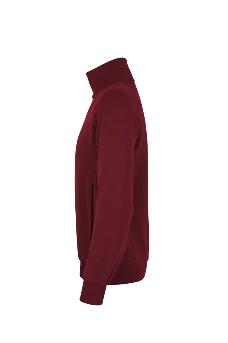 Hakro Sweatjacke Premium Herren weinrot Seite