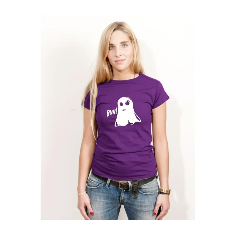BIGTIME Halloween Buuuuh T-Shirt Damen brown Front #farbe_brown