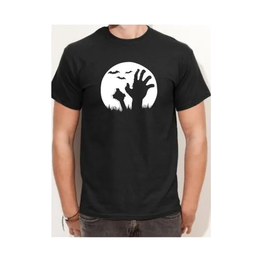 BIGTIME Halloween Friedhof T-Shirt Herren schwarz Front #farbe_schwarz