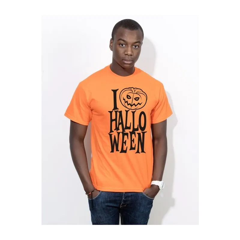 BIGTIME Halloween I Love Halloween T-Shirt Herren brown Front #farbe_brown
