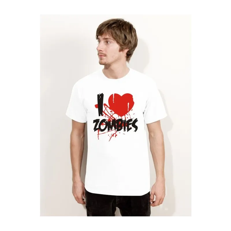 BIGTIME Halloween I Love Zombies T-Shirt Herren weiss Front #farbe_weiss