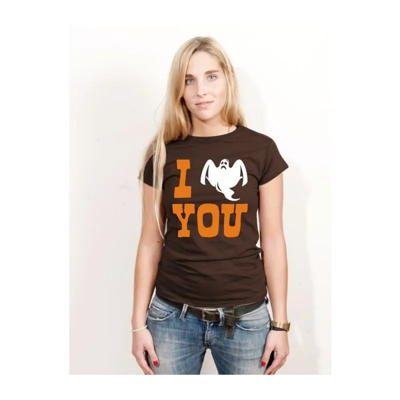 BIGTIME Halloween I Spook you T-Shirt Damen brown Front #farbe_brown