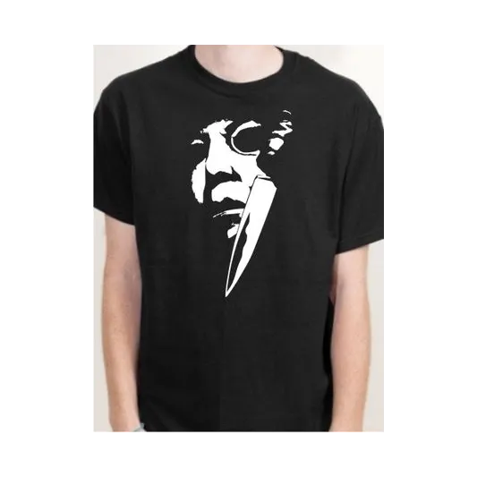 BIGTIME Halloween Michael Myers T-Shirt Herren schwarz Front #farbe_schwarz