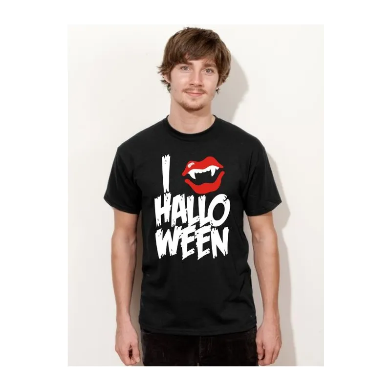 BIGTIME Halloween Vampire T-Shirt Herren schwarz Front #farbe_schwarz
