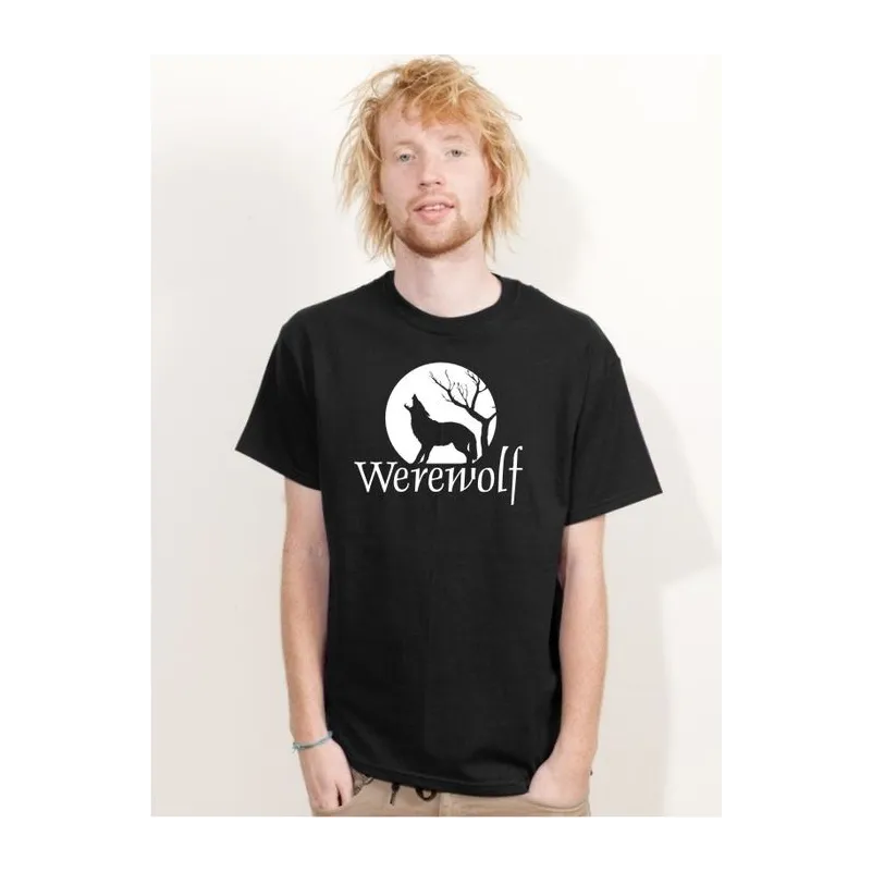 BIGTIME Halloween Werwolf T-Shirt Herren schwarz Front #farbe_schwarz