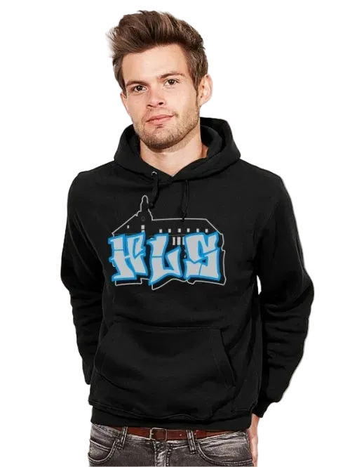 BIGTIME HLS SCHULHOODIE Druck blau / grau