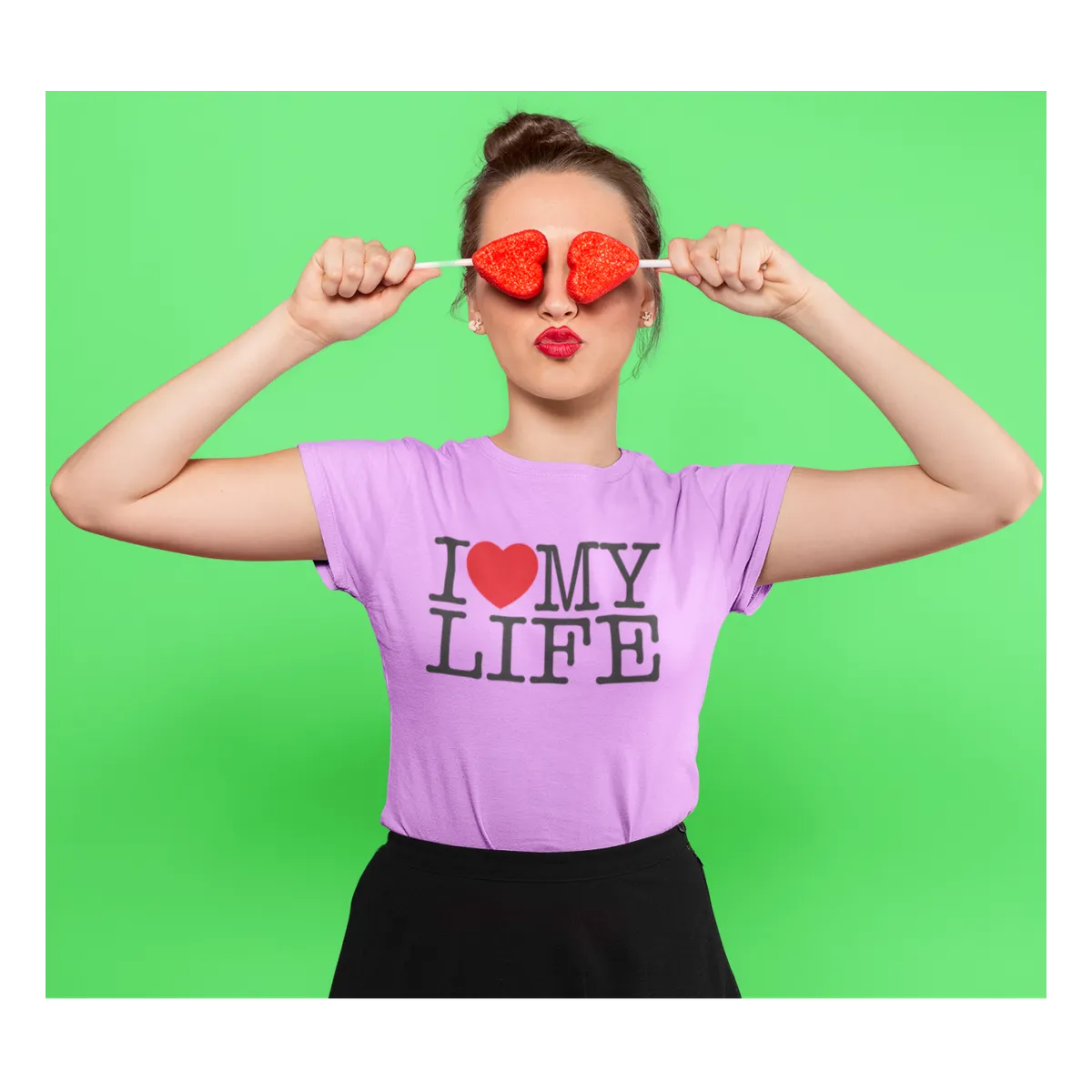 BIGTIME I Love I ♥ My Life T-Shirt Unisex Front