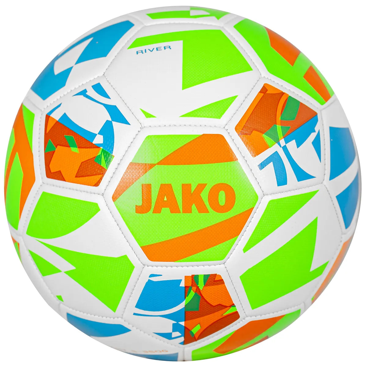 JAKO Fußball River Light weiß/neongrün/neonorange