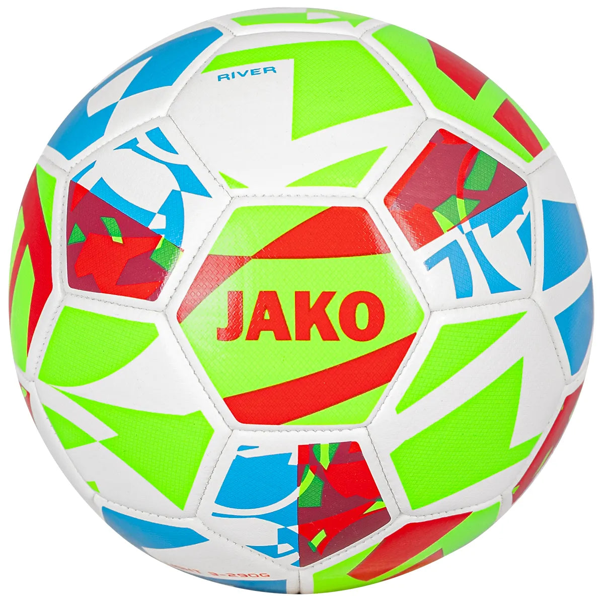 JAKO Fußball River Light weiß/neongrün/rot