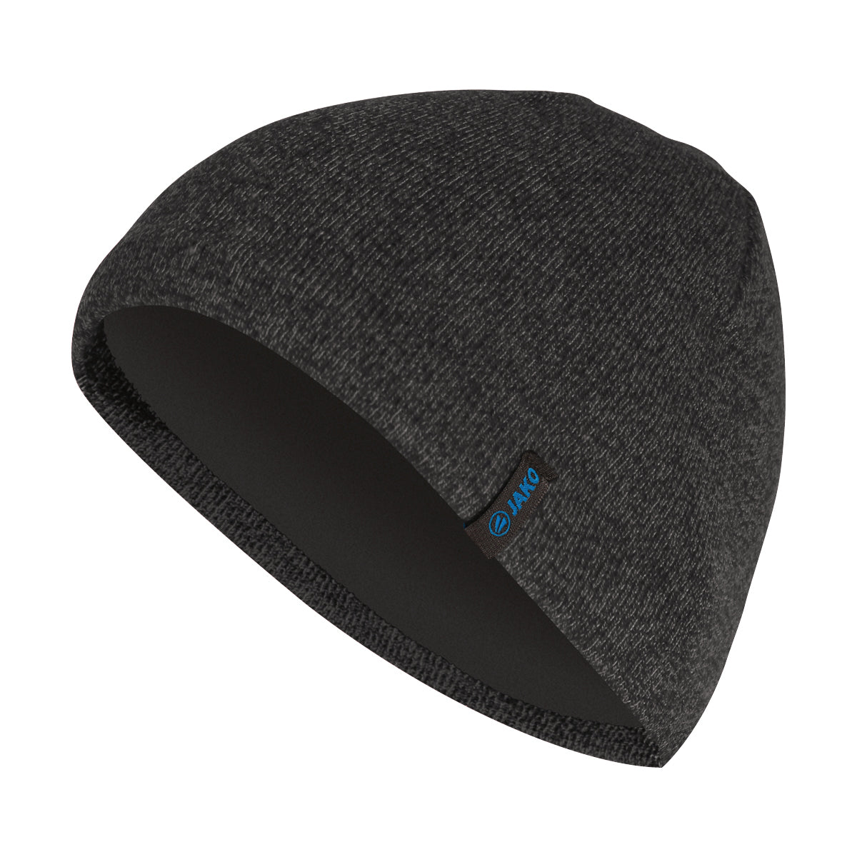 JAKO Strickmütze schwarz-meliert Front