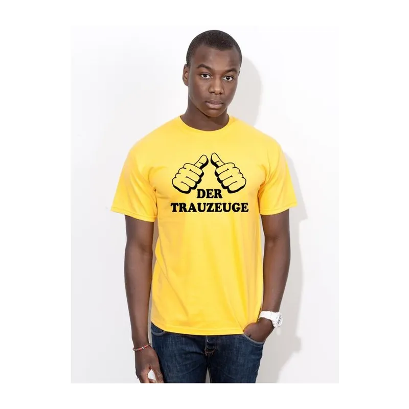 BIGTIME Junggesellenabschied Der Trauzeuge T-Shirt Unisex gelb Front #farbe_gelb