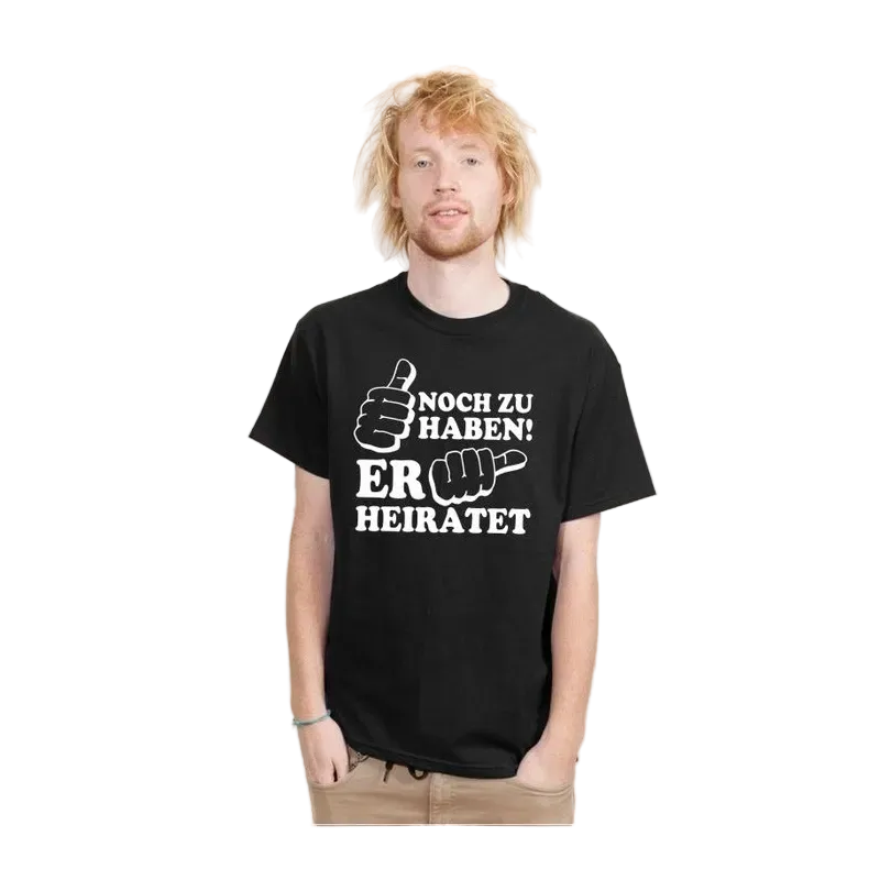 BIGTIME Junggesellenabschied Noch zu Haben JGA 6 T-Shirt Herren black Front #farbe_black