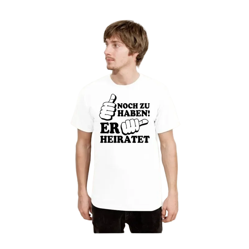 BIGTIME Junggesellenabschied Noch zu Haben JGA 6 T-Shirt Herren weiss Front