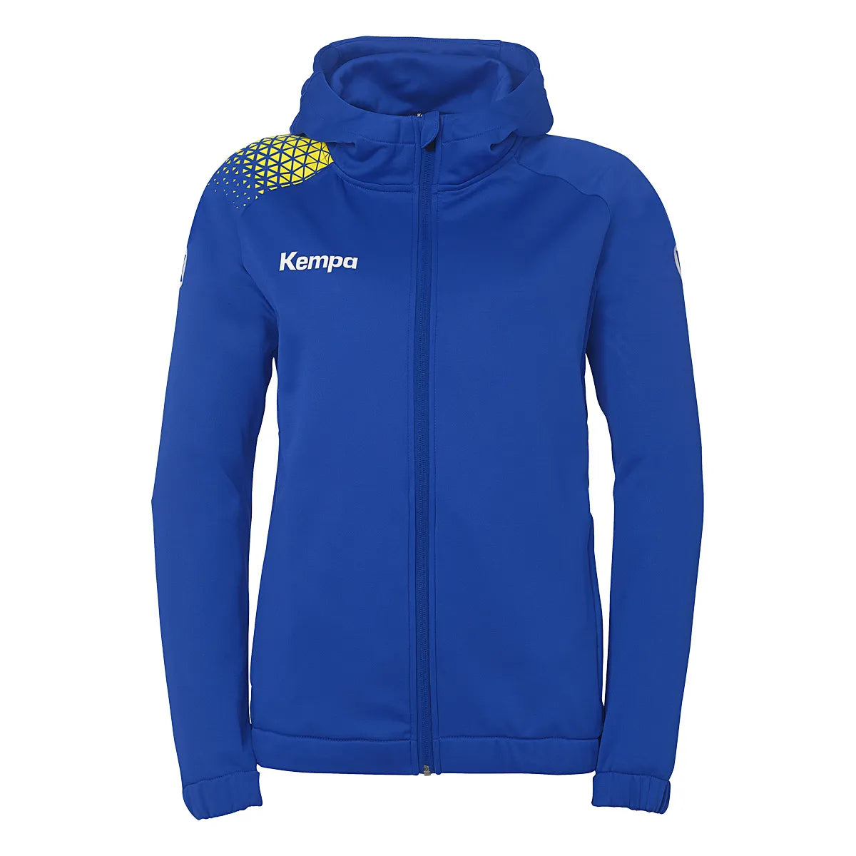 Kempa Kapuzenjacke Ambition 28 Damen royal-limonengelb Front