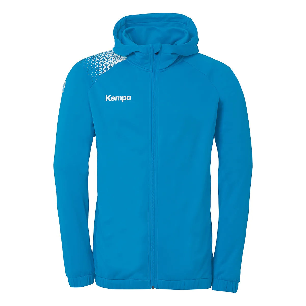 Kempa Kapuzenjacke Ambition 28 Unisex kempablau-weiss Front #farbe_kempablau-weiss