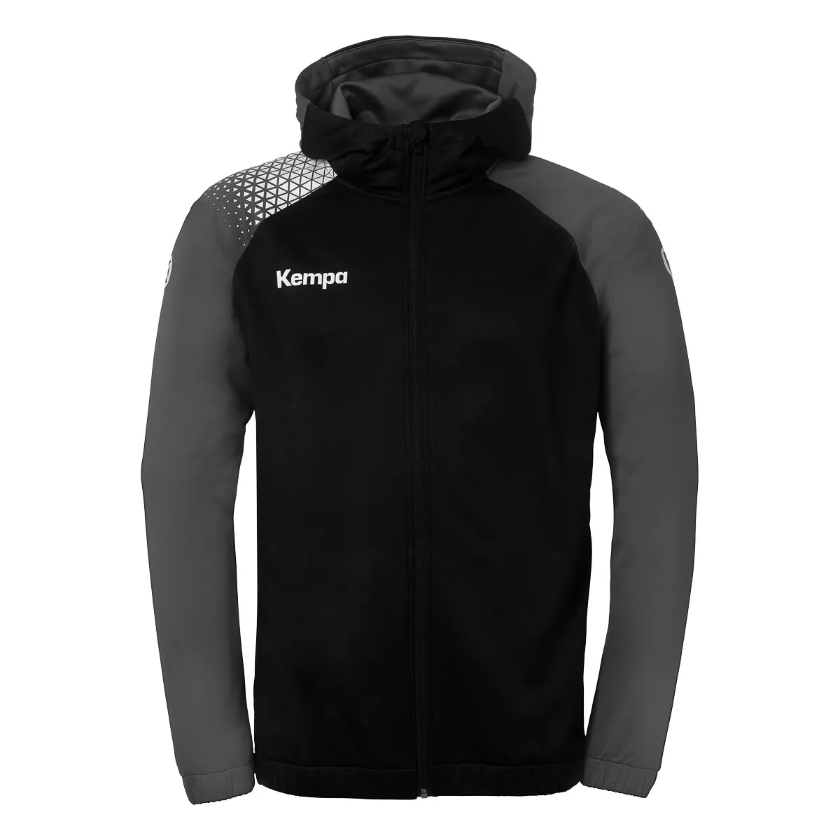 Kempa Kapuzenjacke Ambition 28 Kinder schwarz-anthra Front
