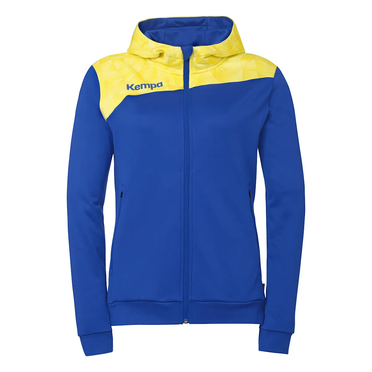 Kempa Kapuzenjacke Athletics 29 Damen royal-limonengelb Front