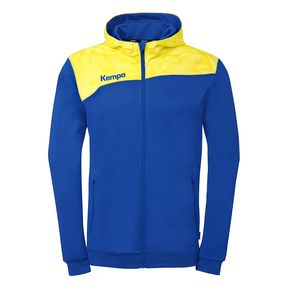 Kempa Kapuzenjacke Athletics 29 Kinder royal-limonengelb Front