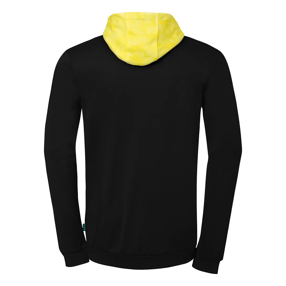 Kempa Kapuzenjacke Athletics 29 Kinder schwarz-limonengelb Rücken #farbe_schwarz-limonengelb