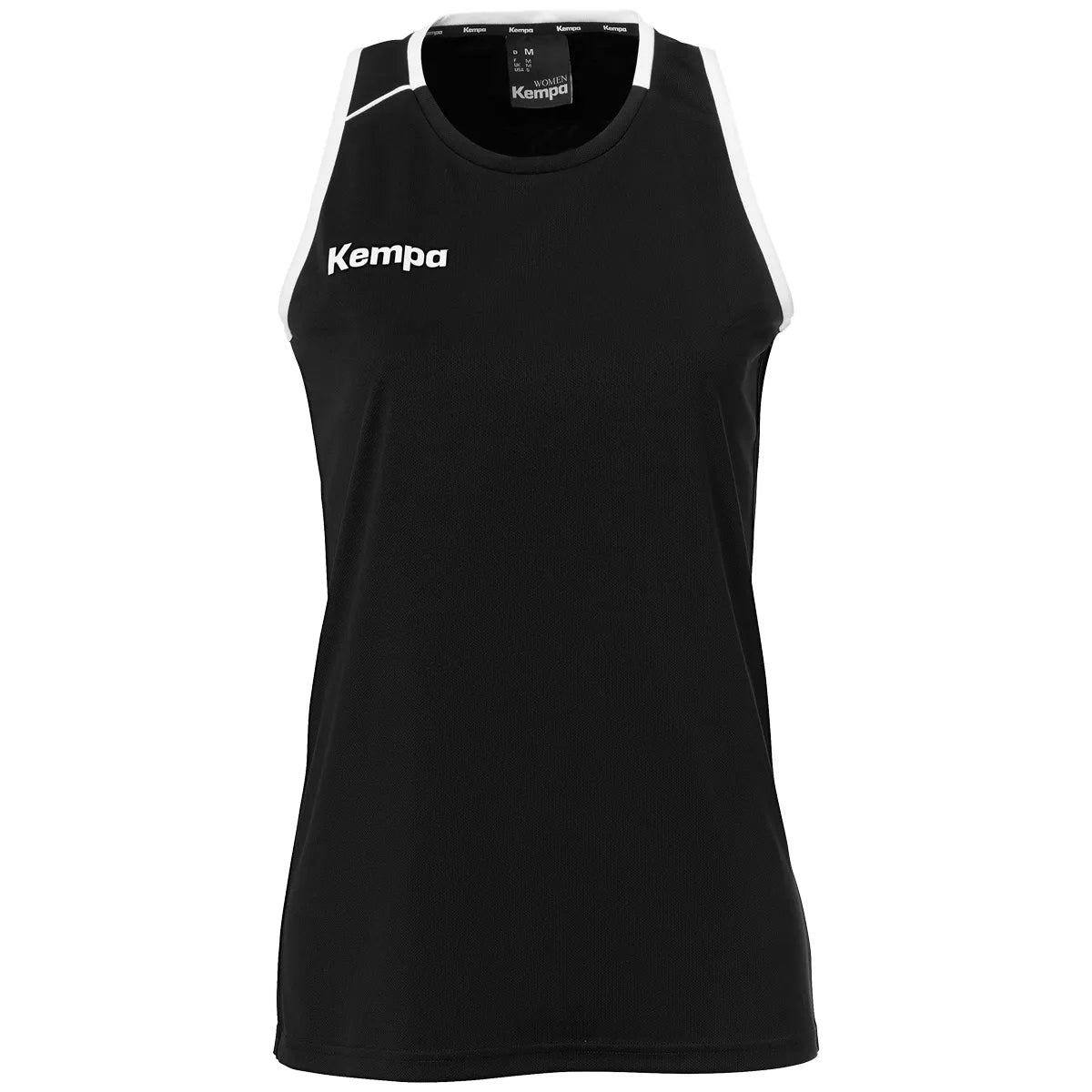 Kempa Tanktop Player Damen schwarz-weiss Front #farbe_schwarz-weiss