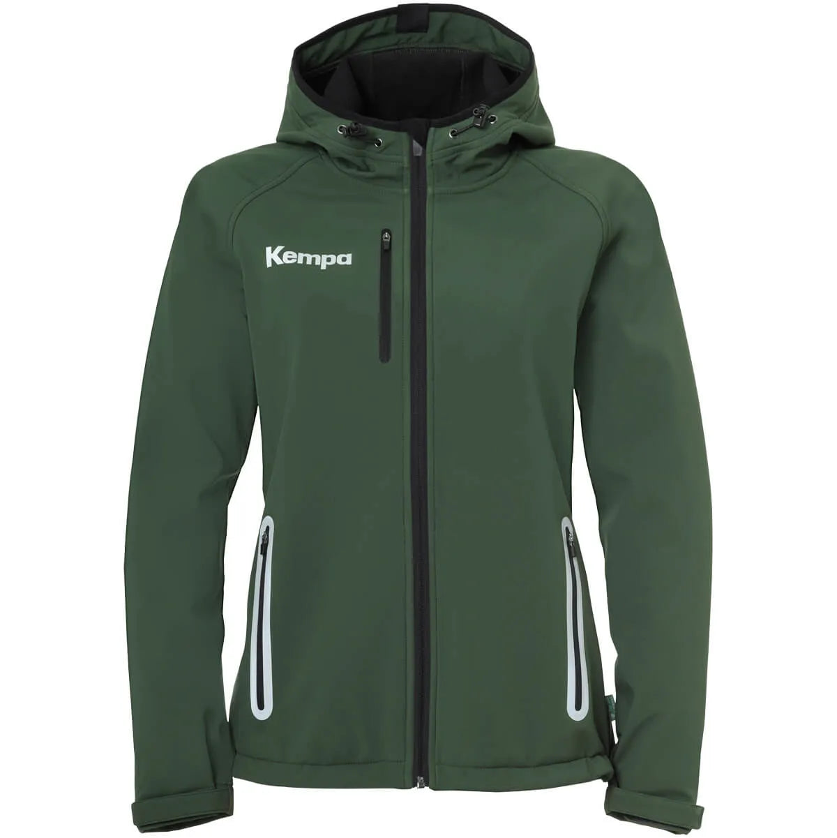 Kempa Jacke Softshell Damen dark-olive Front #farbe_dark-olive