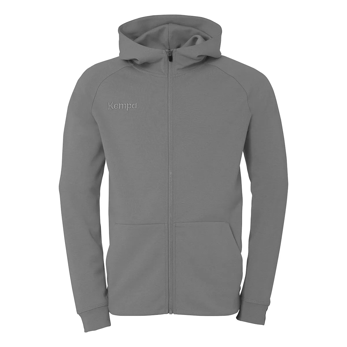Kempa Kapuzenjacke STMNT Kinder steingrau Front