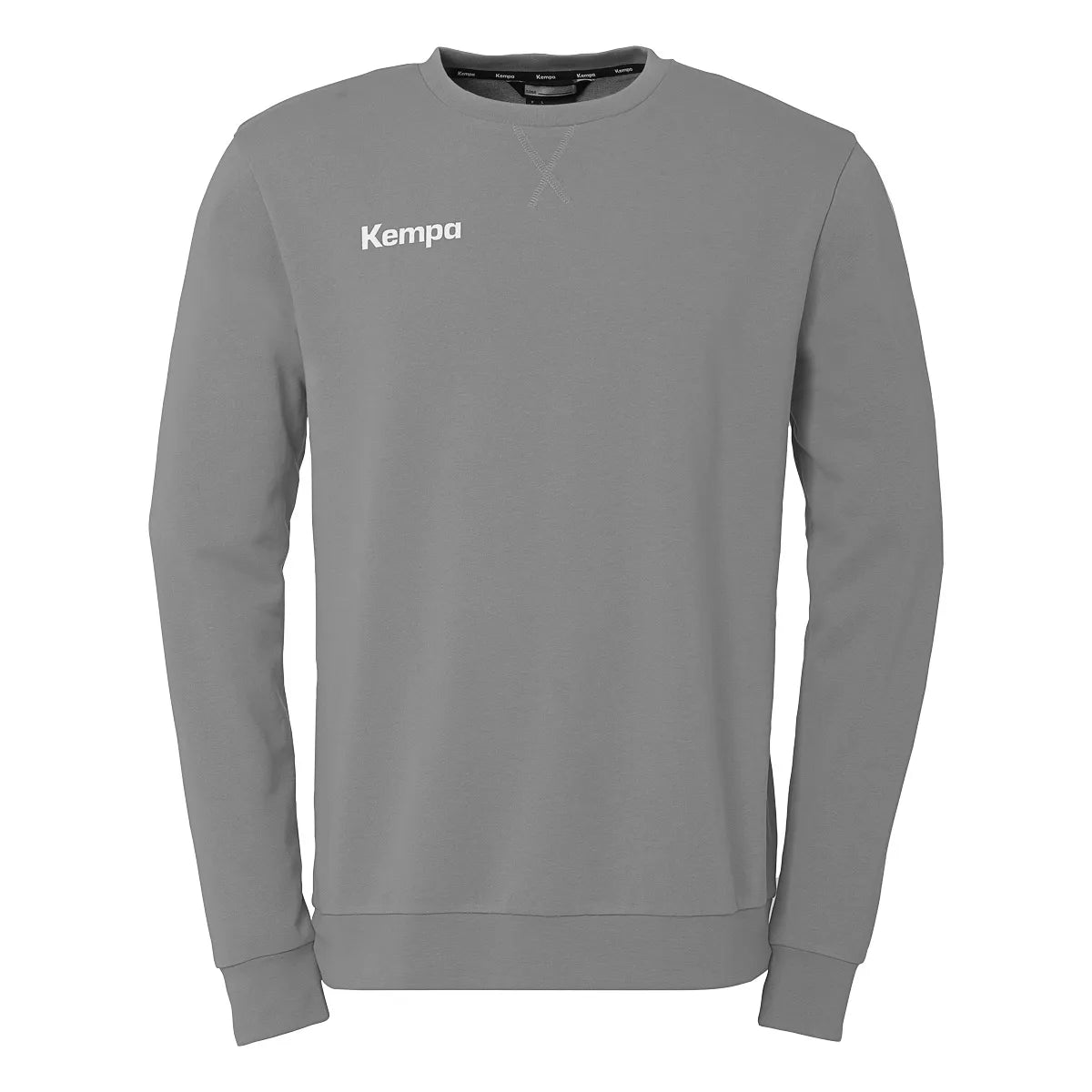 Kempa Aufwärmshirt Training Top Kinder steingrau Front #farbe_steingrau