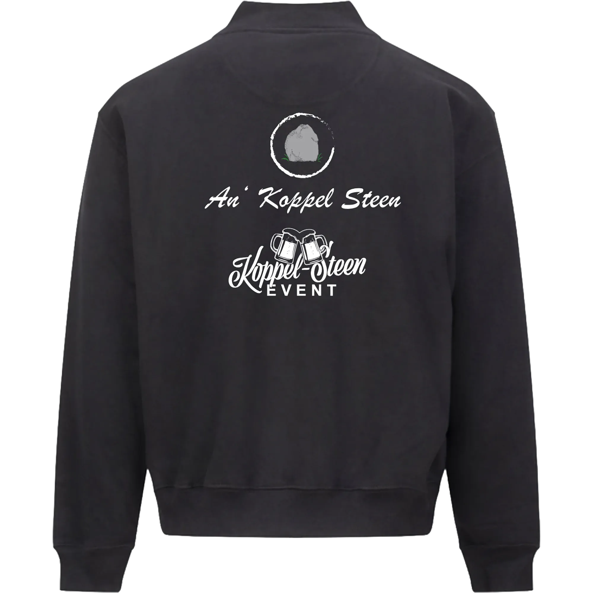 BIGTIME Koppel Steen | Sweat Jacke Herren schwarz Rücken