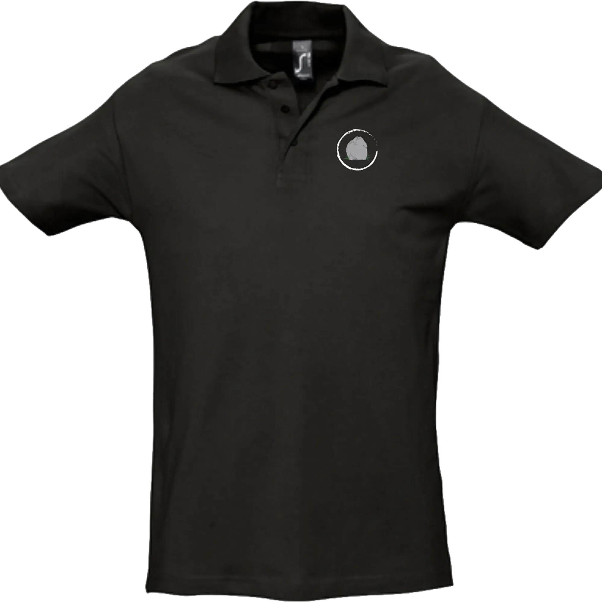 BIGTIME Koppel Steen | Poloshirt Damen schwarz Front