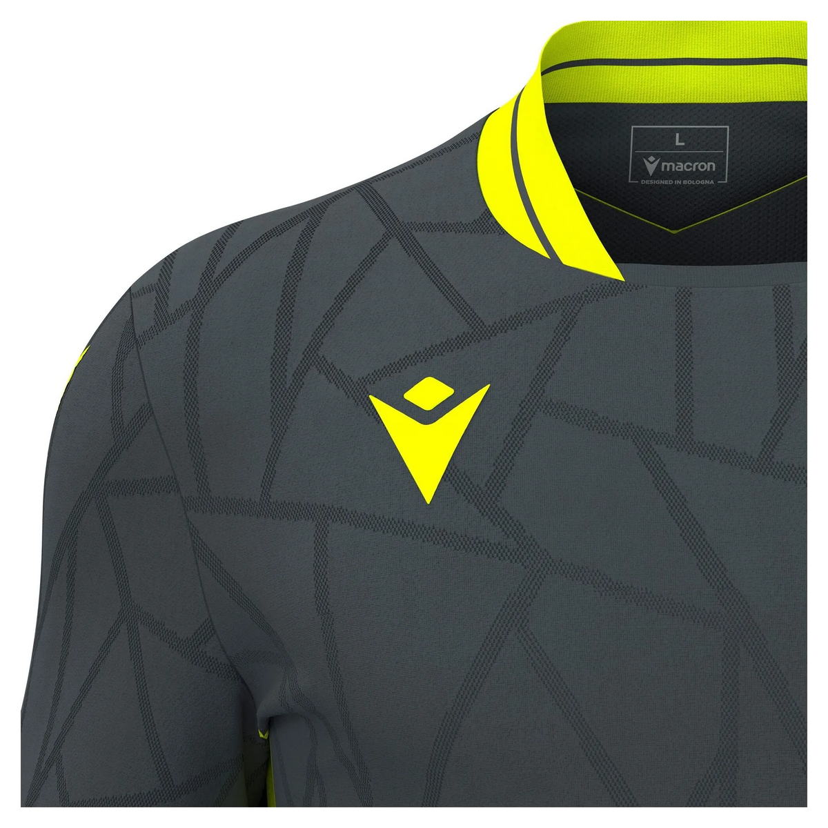 Macron Trikot CERBERUS Unisex Anthracite-Neon Yellow Detail