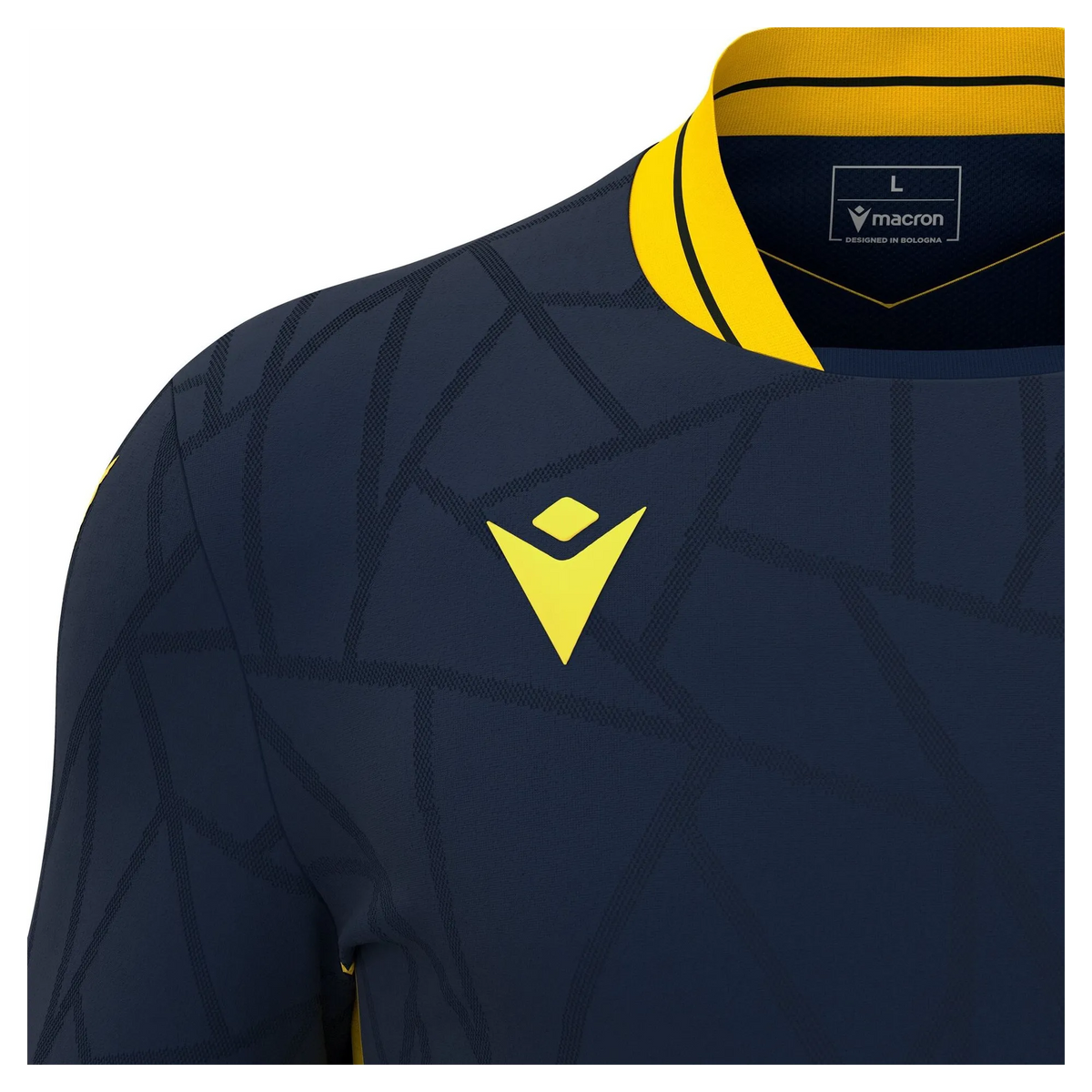 Macron Trikot CERBERUS Unisex Navy-Yellow Detail