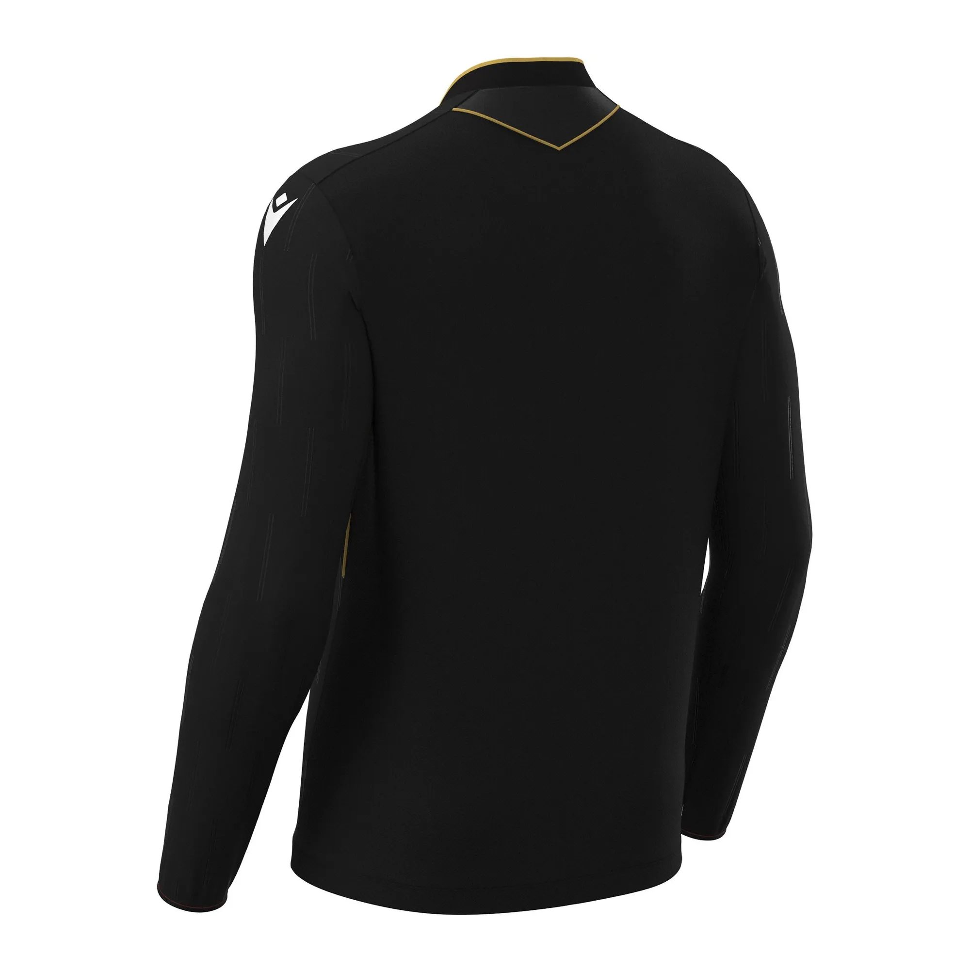 Macron Schiedsrichter Trikot Mendez Eco Langarm Unisex Black Rücken #farbe_black