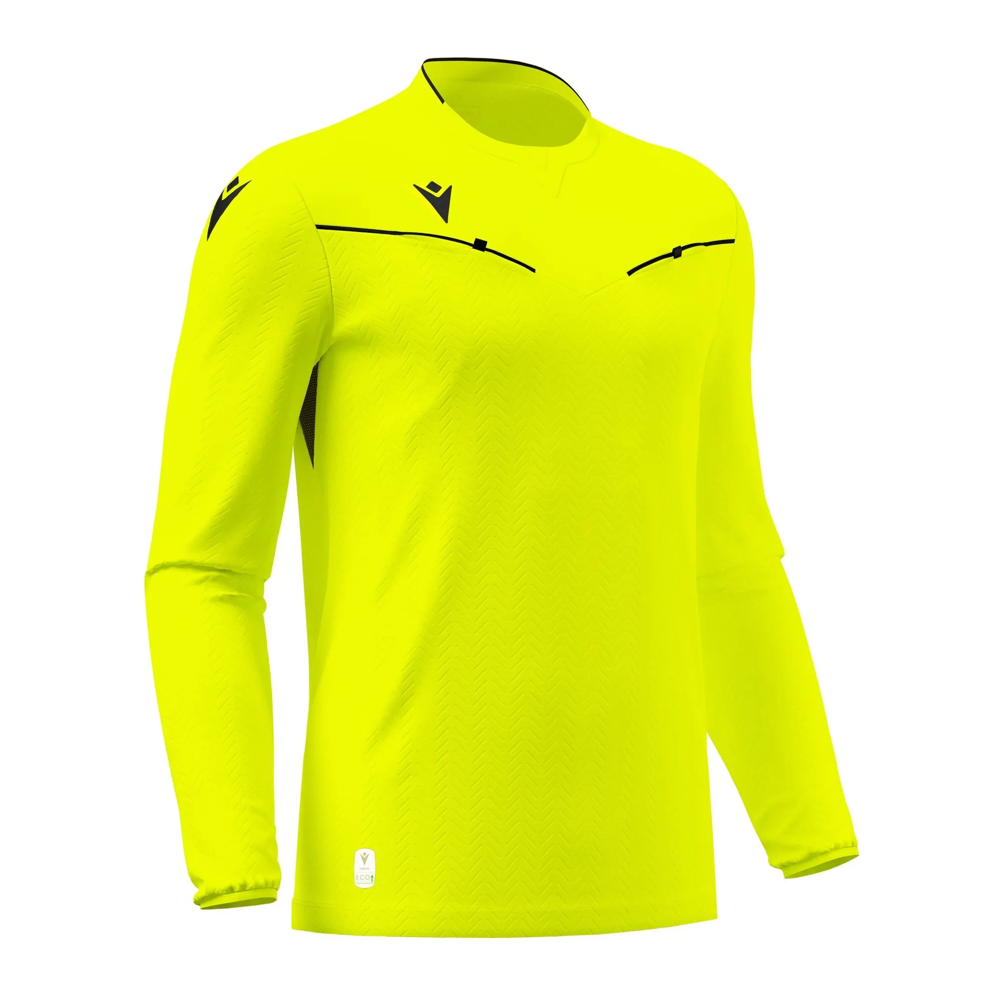 Macron Schiedsrichter Trikot Ponnet Eco Langarm Unisex Neon Yellow Front