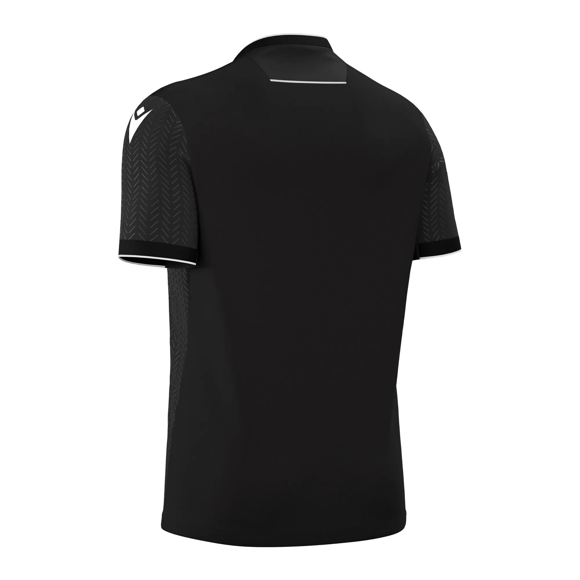 Macron Schiedsrichter Trikot Ponnet Eco Kurzarm Unisex Black Rücken #farbe_black