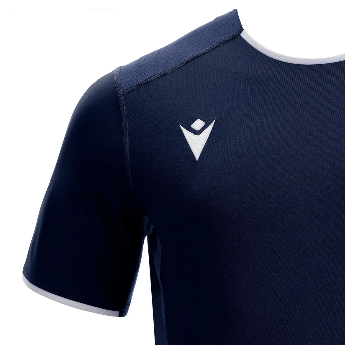 Macron Trikot Rhodium Eco Unisex Navy-White Detail