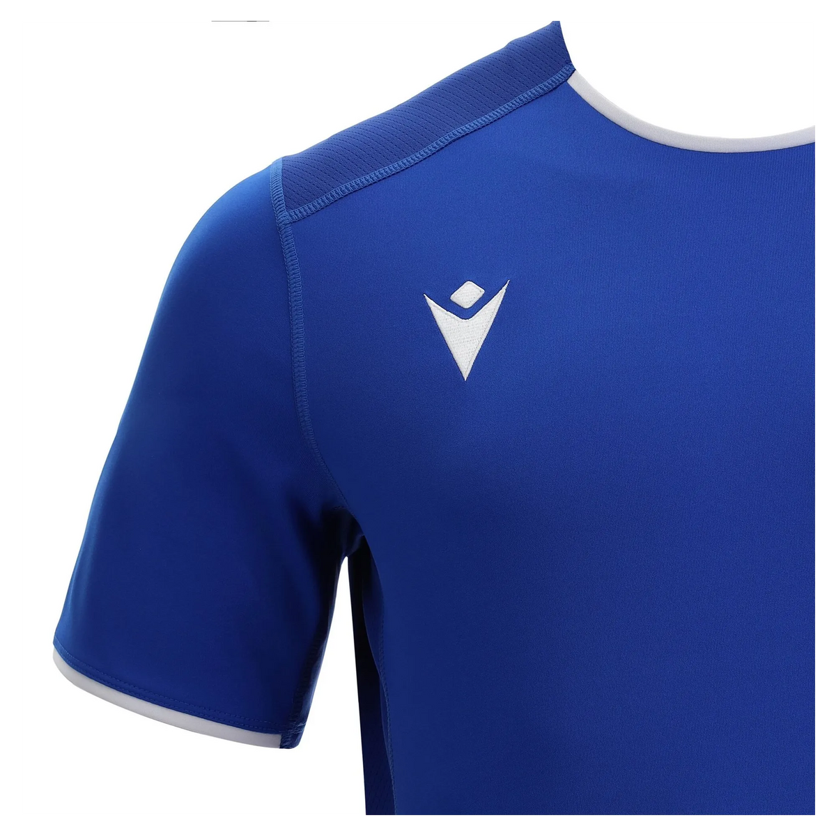 Macron Trikot Rhodium Eco Unisex Royal Blue-White Detail