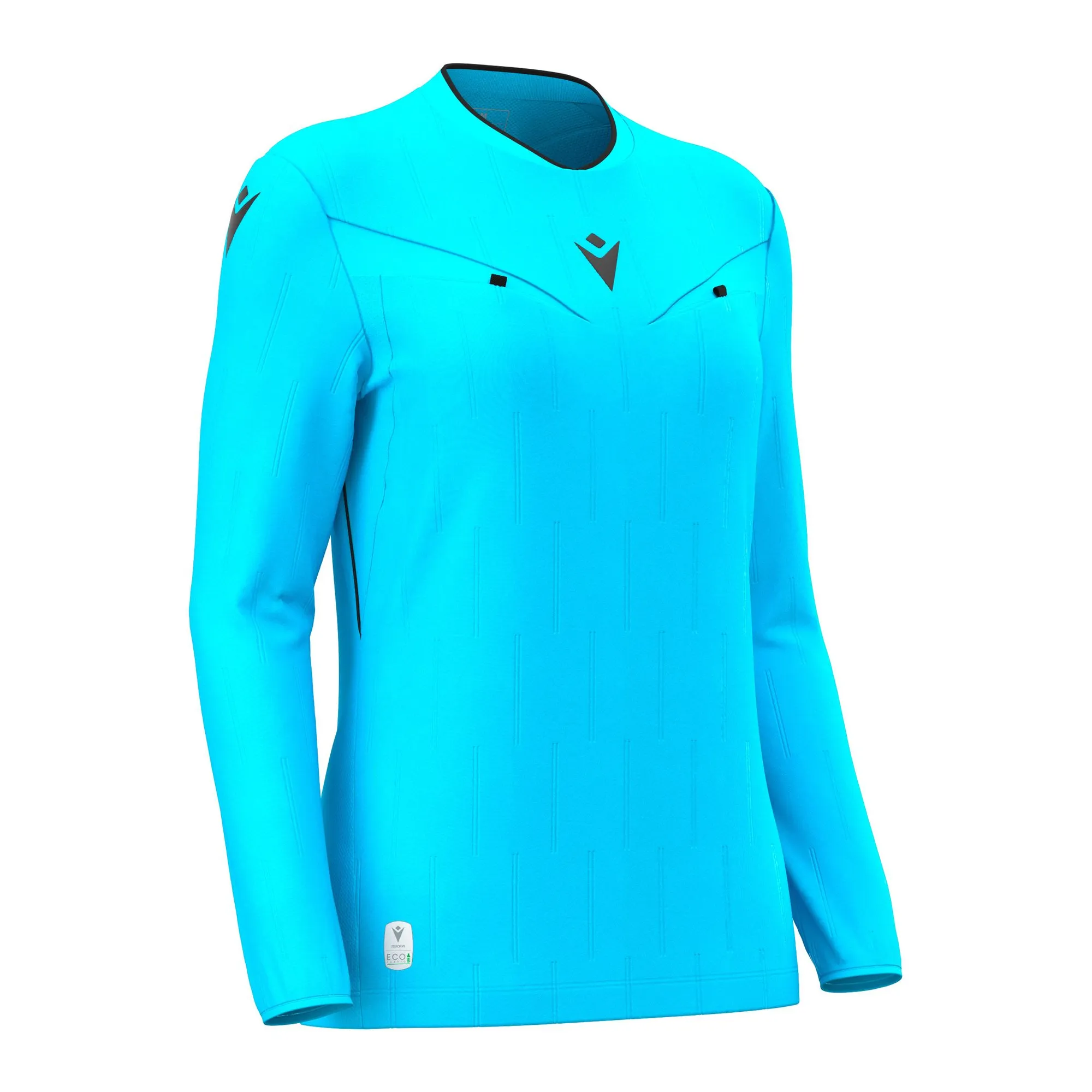 Macron Schiedsrichter Trikot Tess Eco Langarm Damen Neon Sky Front