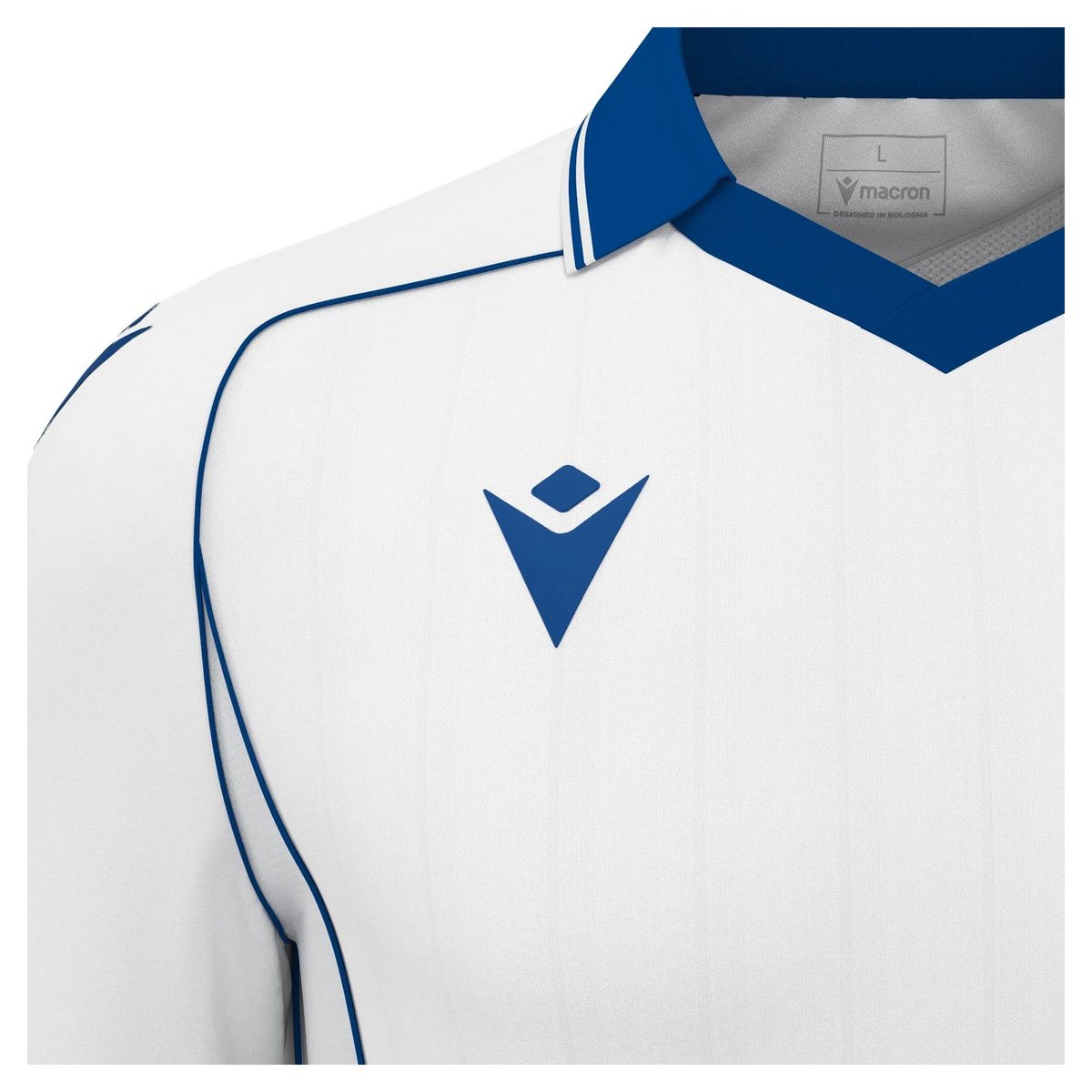 Macron Trikot Warden Eco Unisex White-Royal Blue Detail